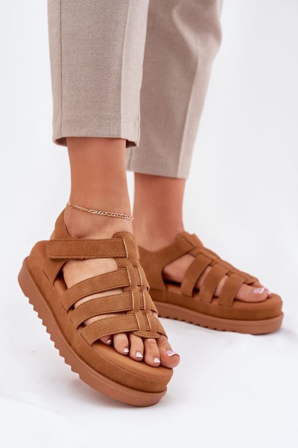 brown Platform sandals model 215717 Step in style