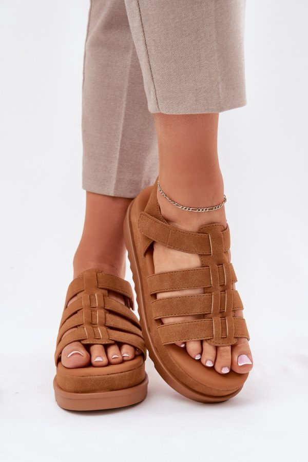 brown Platform sandals model 215717 Step in style