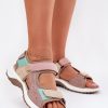 Beige Sandals in Sandals & Flip-Flops For Women with Fabric, Footbed and Sole Height