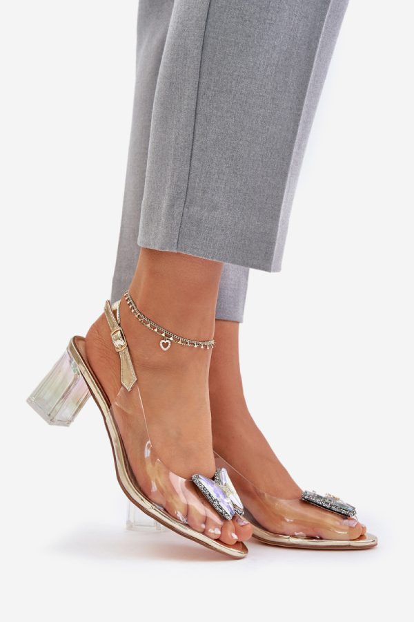 yellow Heel sandals model 215721 Step in style