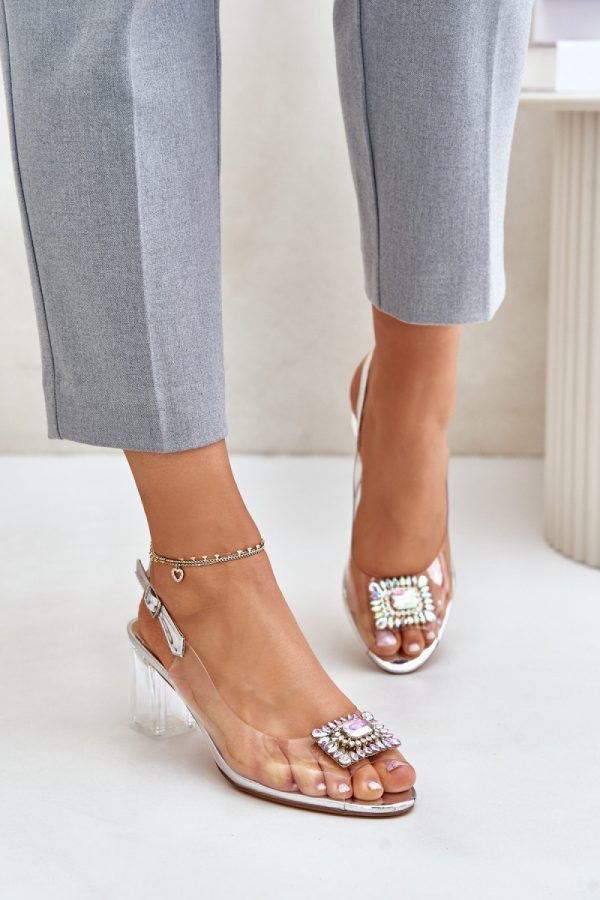 grey Heel sandals model 215722 Step in style