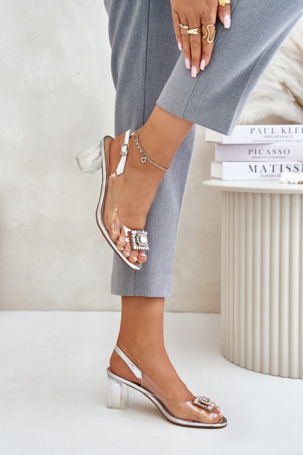 grey Heel sandals model 215722 Step in style