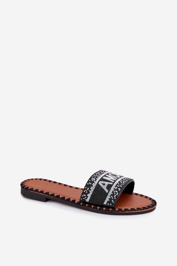 Black Flip-flops in Sandals & Flip-Flops For Women with Fabric, Footbed and Heel Height