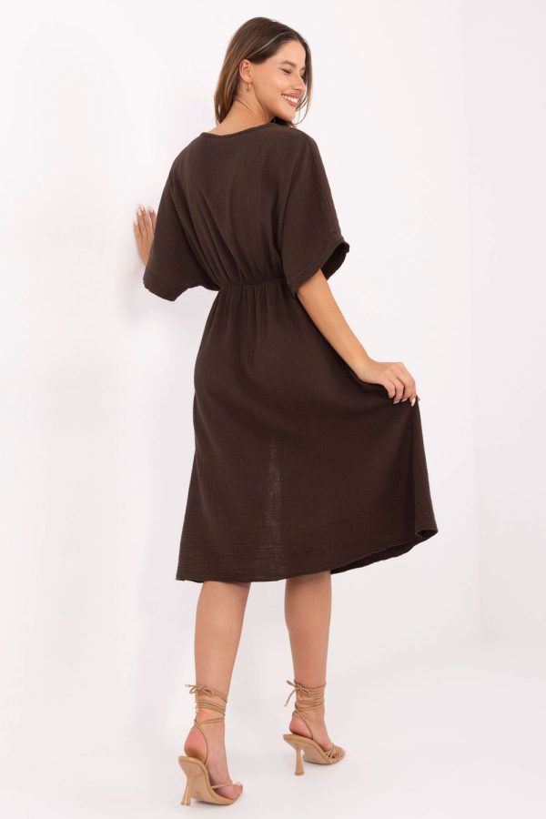 Brown Daydress in Day Dresses with Cotton