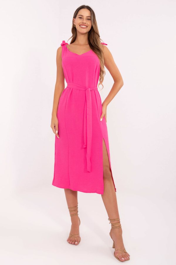 Pink Daydress in Day Dresses with Spandex and Polyester