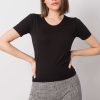 Black Blouse in Women`s Blouses, Tunics with Spandex and Viscose