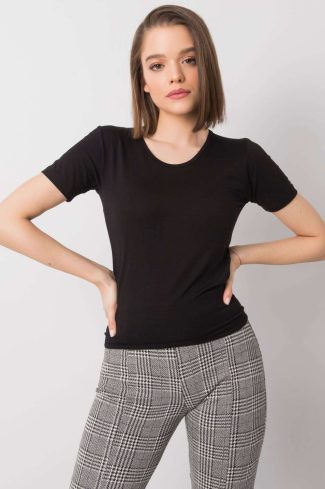 Black Blouse in Women`s Blouses, Tunics with Spandex and Viscose