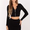1086876 Black Set in Skirts with Cotton and Spandex