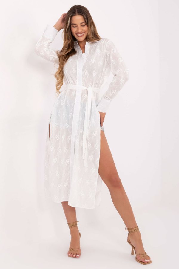 White Long Sleeve Shirt in Shirts For Women with Cotton