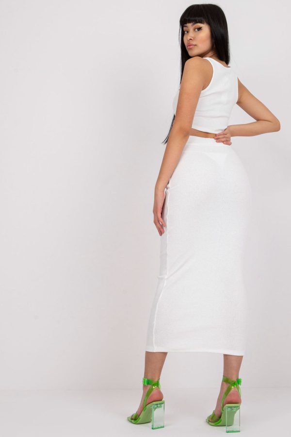 Beige Set in Skirts with Cotton and Spandex