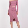 1087055 Pink Set in Skirts with Cotton and Spandex