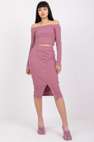 Pink Set in Skirts with Cotton and Spandex