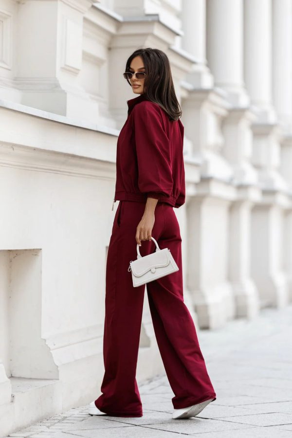 Red Set in Pants, Trousers, Shorts with Cotton and Spandex