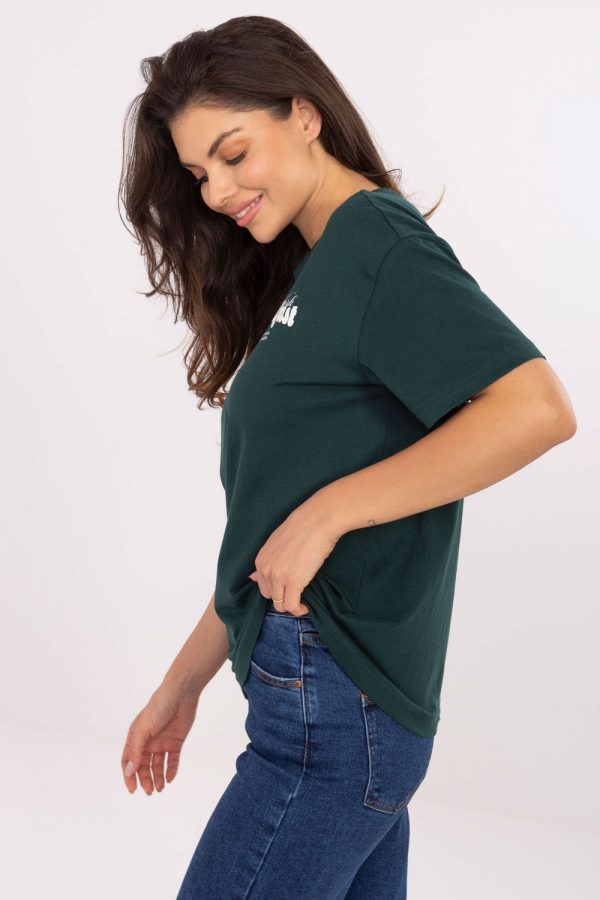 Green T-shirt in Women`s Tops, T-shirts, Singlets with Cotton