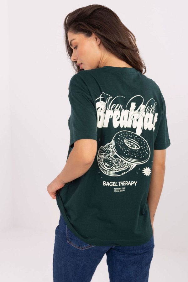 Green T-shirt in Women`s Tops, T-shirts, Singlets with Cotton