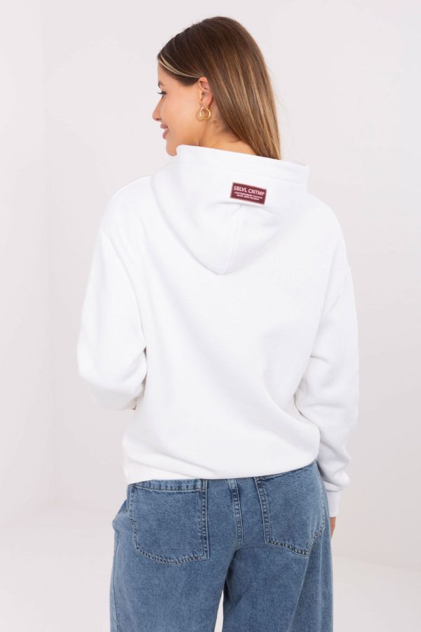 White Sweatshirt in Sweatshirts For Women with Cotton and Polyester