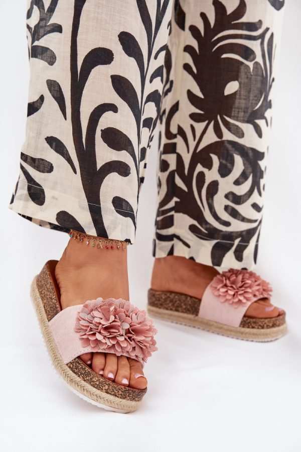 Pink Flip-flops in Sandals & Flip-Flops For Women with Fabric, Footbed and Platform Height
