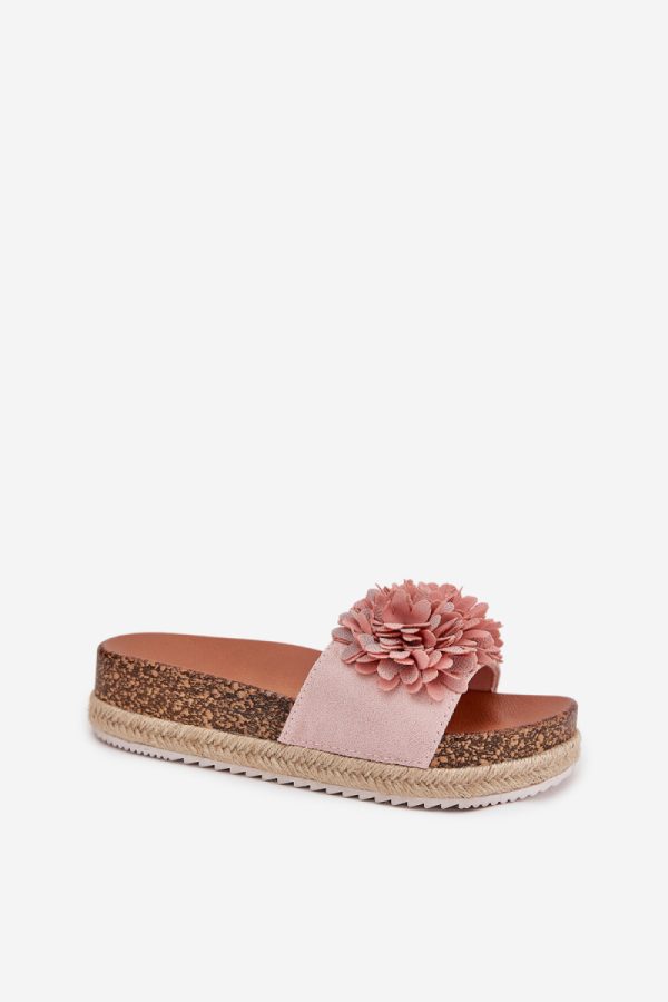 Pink Flip-flops in Sandals & Flip-Flops For Women with Fabric, Footbed and Platform Height