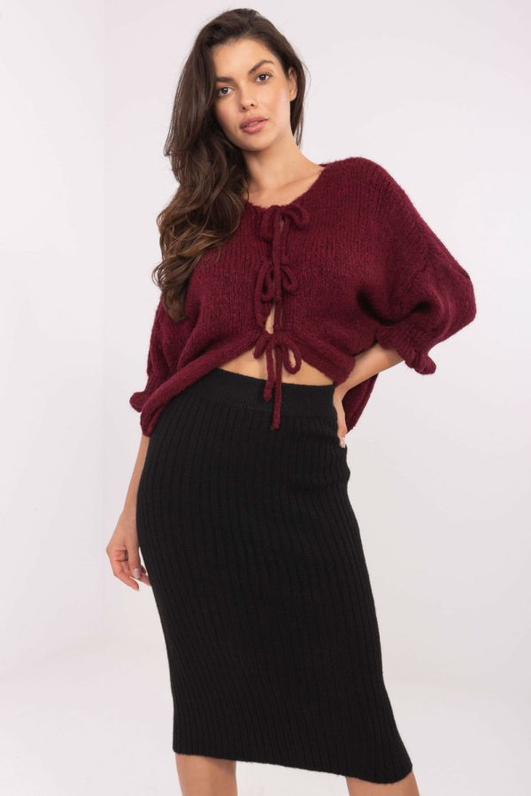 red Cardigan model 216109 Italy Moda