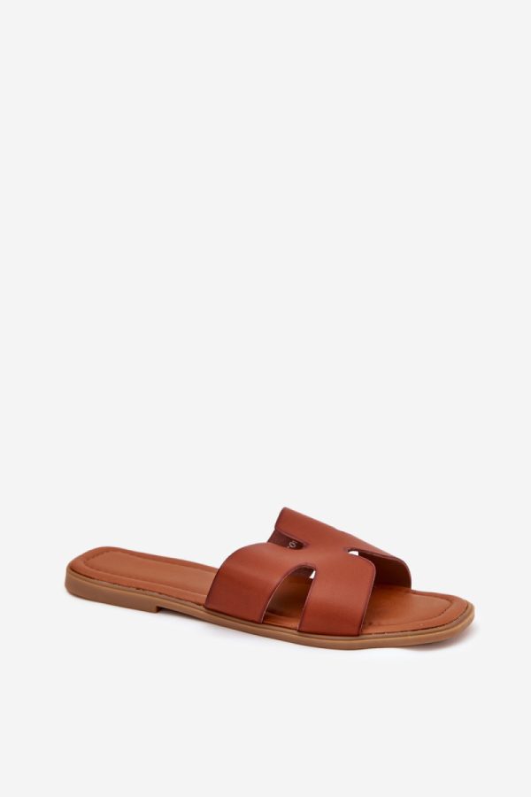 Brown Flip-flops...Fabric, Footbed and Heel Height