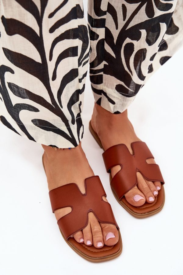 Brown Flip-flops...Fabric, Footbed and Heel Height