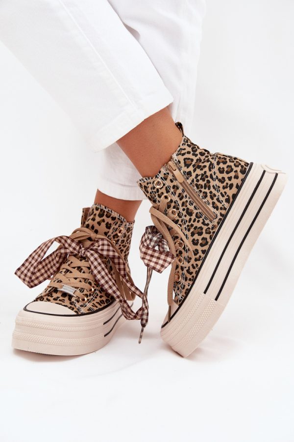 beige Sneakers model 216326 Step in style
