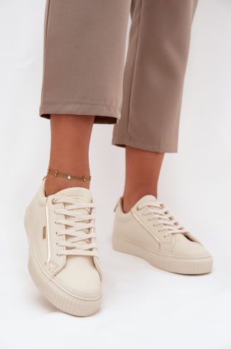 1088552 beige Platform sneakers model 216434 Step in style