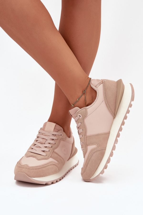 beige Platform sneakers model 216435 Step in style