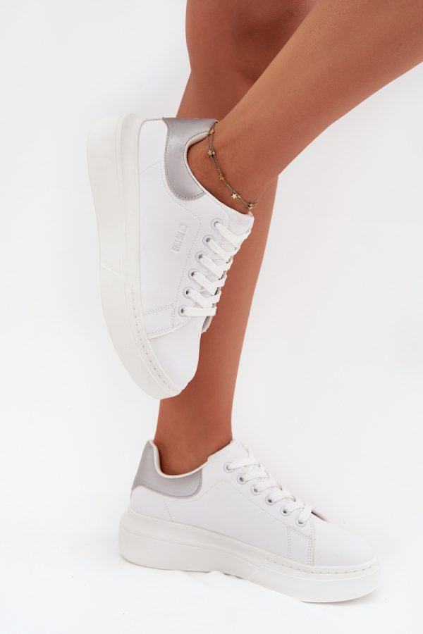 white Platform sneakers model 216442 Step in style