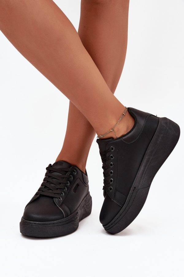 black Platform sneakers model 216443 Step in style