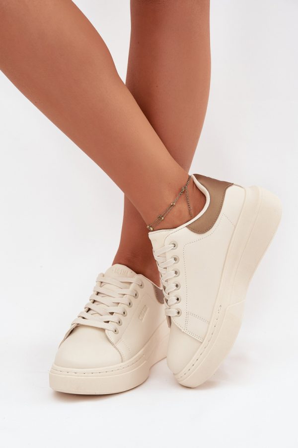 beige Platform sneakers model 216444 Step in style