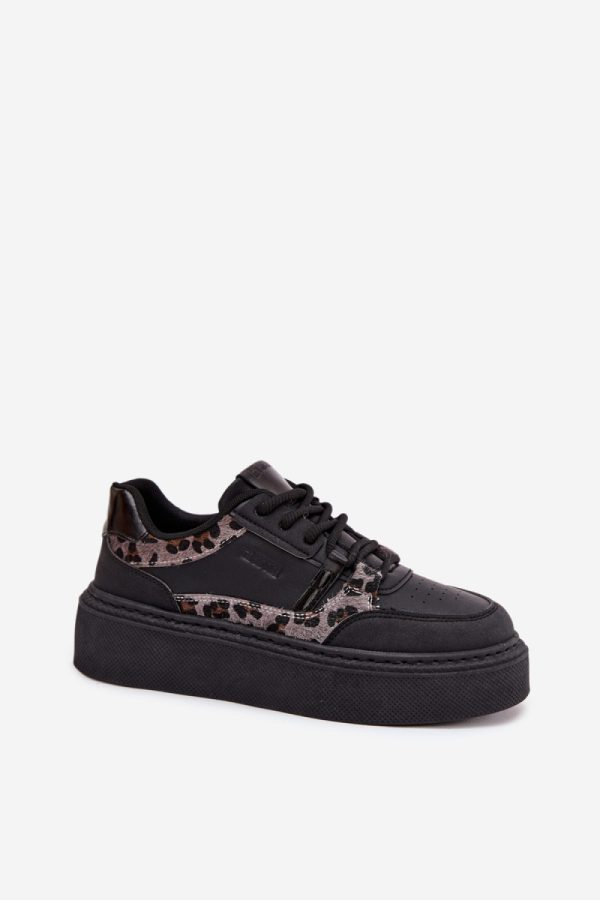 black Platform sneakers model 216463 Step in style