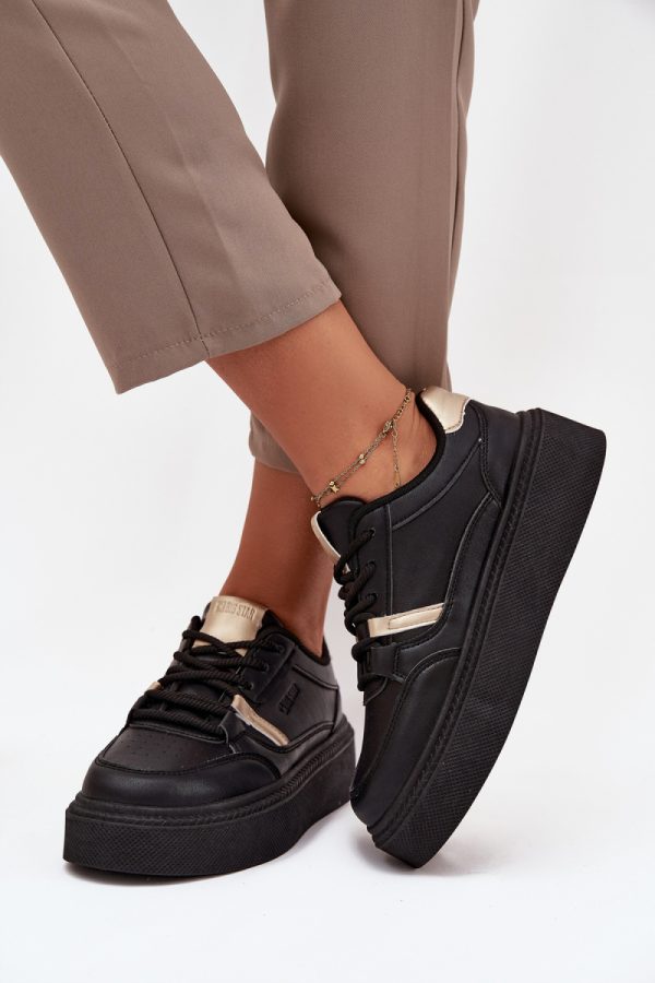 black Platform sneakers model 216466 Step in style