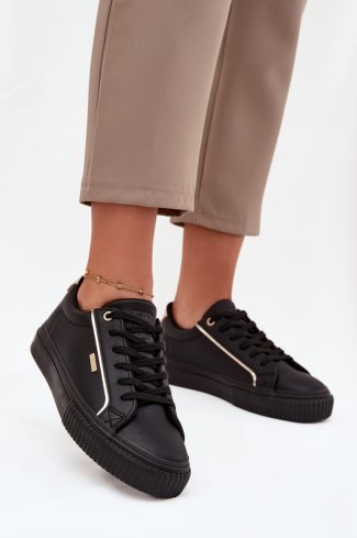 black Platform sneakers model 216473 Step in style