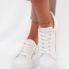 1088669.jpg White Platform Sneakers in Women`s Athletic Shoes, Trainers, Sneakers with Fabric, Footbed, Upper Height and Platform Height
