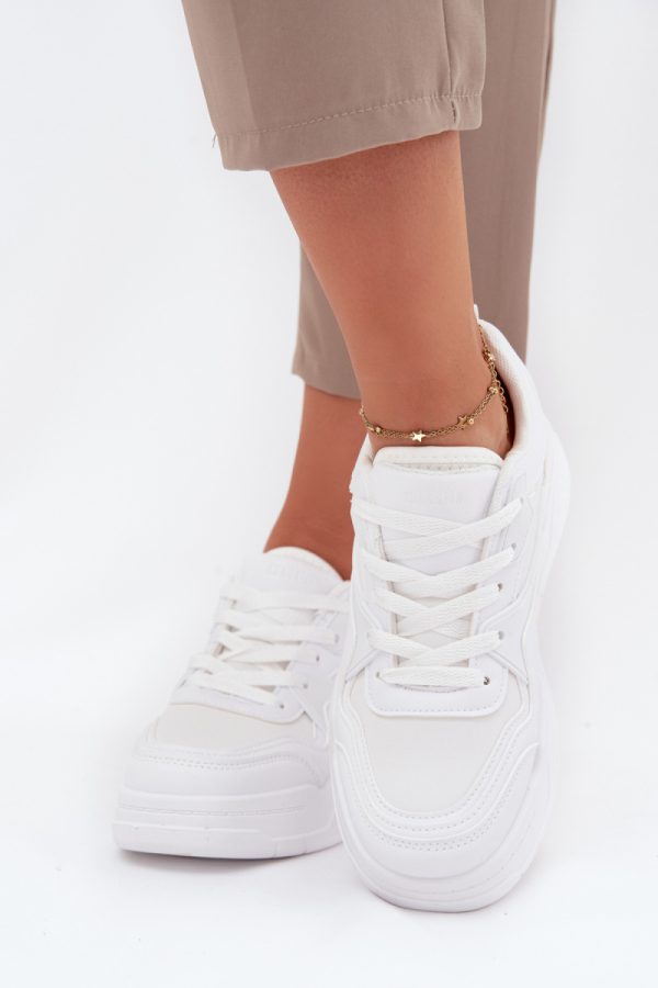 white Platform sneakers model 216483 Step in style