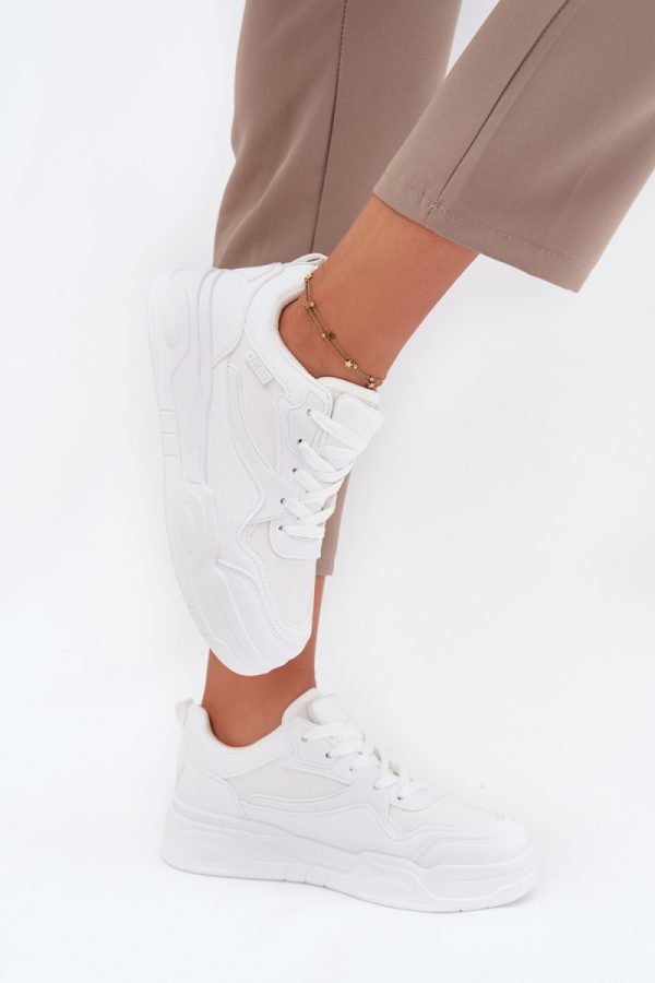 white Platform sneakers model 216483 Step in style