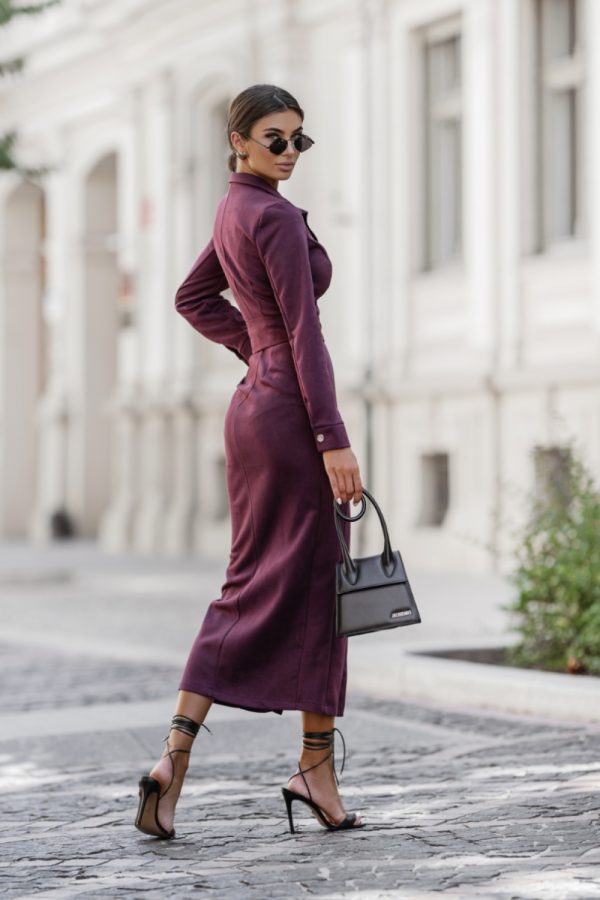 Red Daydress in Day Dresses with Spandex and Viscose