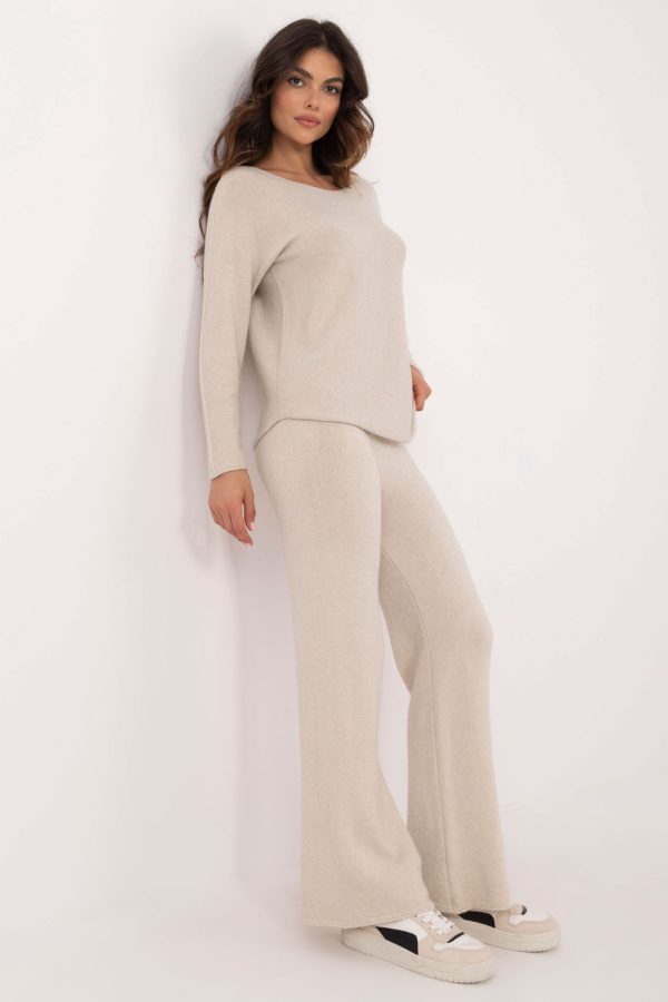 Beige Set in Pants, Trousers, Shorts with Nylon, Polyester and Viscose
