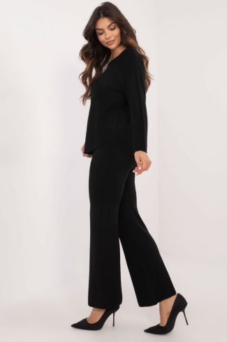 Black Set in Pants, Trousers, Shorts with Nylon, Polyester and Viscose