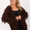 Brown Cardigan in Cardigans For Women, Ponchos with Polyamide, Polyacrylic, Viscose and Wool