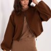 1089310 Brown Jacket in Women`s Coats, Jackets with Polyester