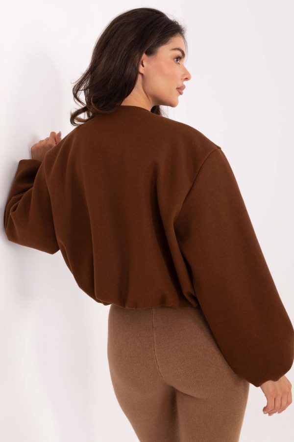 Brown Jacket in Women`s Coats, Jackets with Polyester