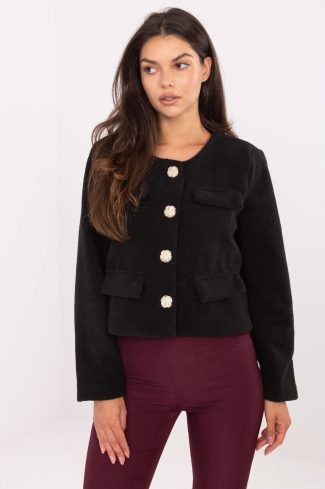 Black Jacket in Jackets, Vests For Women with Polyester