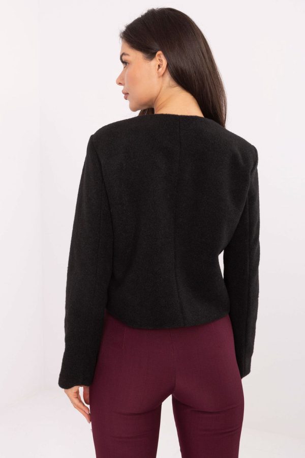 Black Jacket in Jackets, Vests For Women with Polyester