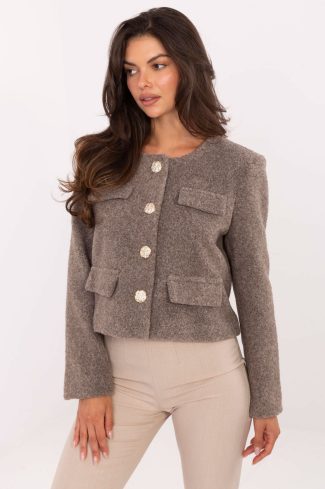 Beige Jacket in Jackets, Vests For Women with Polyester