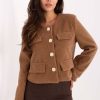 Brown Jacket in Jackets, Vests For Women with Polyester
