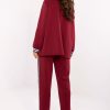 Red Set in Pants, Trousers, Shorts with Spandex and Viscose