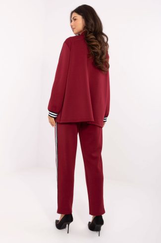 1089362 Red Set in Pants, Trousers, Shorts with Spandex and Viscose