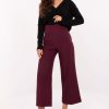 Red Culottes in Pants, Trousers, Shorts with Spandex and Polyester